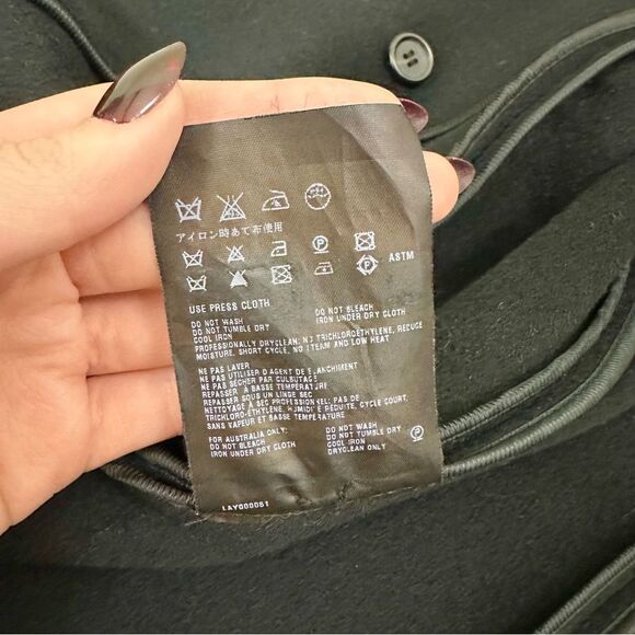 Prada Black Wool Double Breasted Pea Coat - Picture 12 of 15